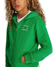 TOMMY HILFIGER TH KIDS Kinder-Sweatshirt mit durchgehendem Rei&szlig;verschluss strahlend gr&uuml;n - Sweatshirts Kinder - 3