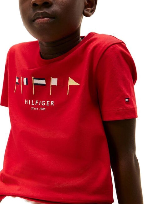 TH KIDS Kurz&auml;rmeliges Baumwoll-T-Shirt Prim&auml;rrot - Kinder-T-Shirt
