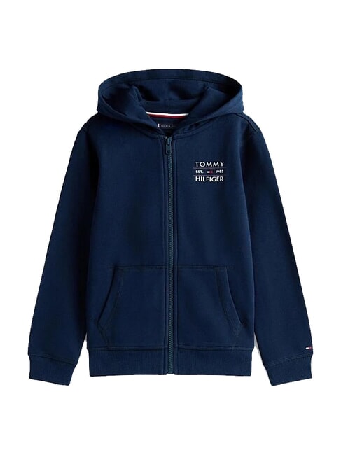 TH KIDS Kinder-Sweatshirt mit durchgehendem Rei&szlig;verschluss dunkle Nachtmarine - Sweatshirts Kinder