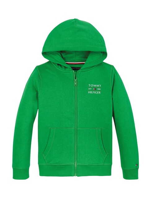 TH KIDS Kinder-Sweatshirt mit durchgehendem Rei&szlig;verschluss strahlend gr&uuml;n - Sweatshirts Kinder