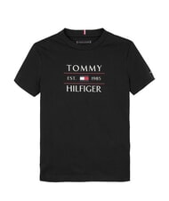 TOMMY HILFIGER TH KIDS T-Shirt mit gro&szlig;em Logodruck Schwarz - Kinder-T-Shirt - 4
