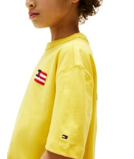 TOMMY HILFIGER TH KIDS Kurz&auml;rmeliges T-Shirt mit Flagge gelbe Sternfrucht - Kinder-T-Shirt - 3