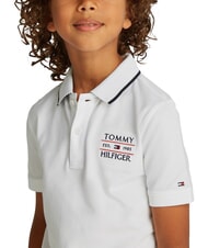 TOMMY HILFIGER TH KIDS Kurzarm-Poloshirt f&uuml;r Kinder Wei&szlig; - Kinder-T-Shirt - 3