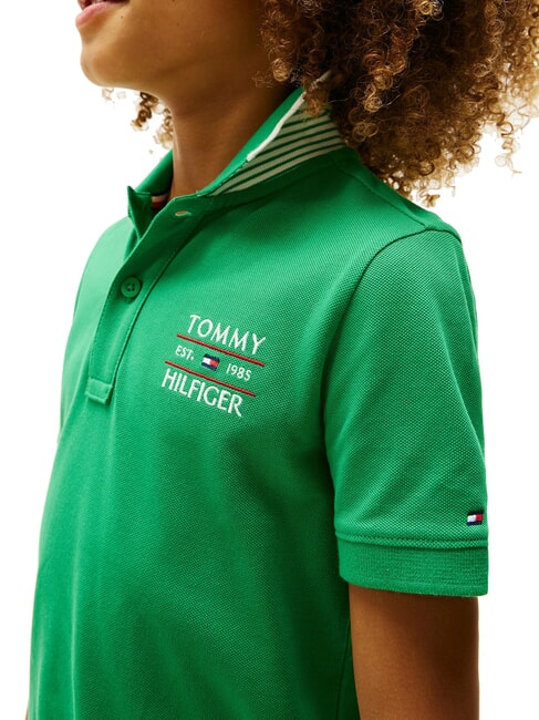 TH KIDS Kurzarm-Poloshirt f&uuml;r Kinder strahlend gr&uuml;n - Kinder-T-Shirt