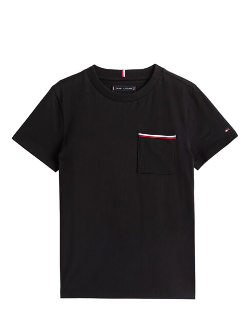 TH KIDS Kurz&auml;rmeliges T-Shirt mit Tasche Schwarz - Kinder-T-Shirt