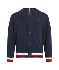 TOMMY HILFIGER TH KIDS Strickjacke aus Baumwolle mit Kn&ouml;pfen - Kinderpullover