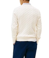 TOMMY HILFIGER TH  Pullover mit Rundhalsausschnitt Elfenbeinbl&uuml;tenblatt - Herrenpullover - 2