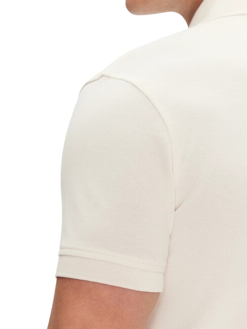 1985  1985 Schmal geschnittenes Poloshirt Elfenbeinbl&uuml;tenblatt - Herren-Polo-Shirts/Herren-Polo-Shirt/Herrenpoloshirt/Herrenpoloshirts