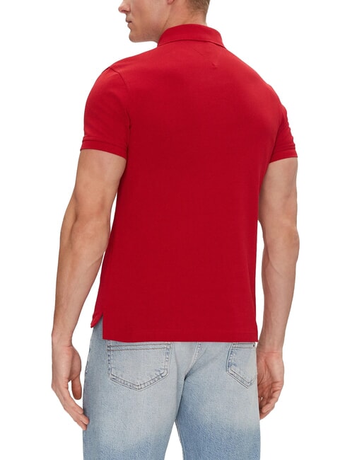 1985  1985 Schmal geschnittenes Poloshirt Mittelrot - Herren-Polo-Shirts/Herren-Polo-Shirt/Herrenpoloshirt/Herrenpoloshirts