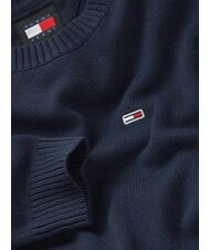 TOMMY HILFIGER TH JEANS  Rundhalsausschnitt aus Baumwolle dunkle Nachtmarine - Herrenpullover - 6