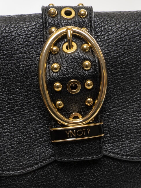 ROCKER Einkaufstasche mit Schnalle und Nieten SCHWARZ - Damentaschen