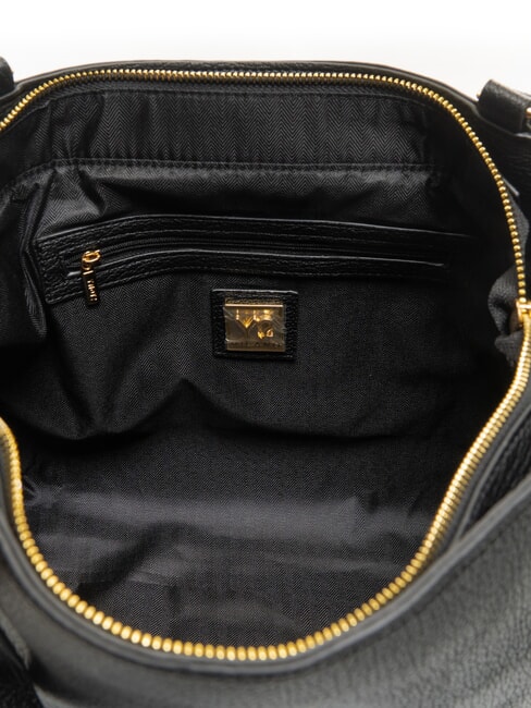 ROCKER Einkaufstasche mit Schnalle und Nieten SCHWARZ - Damentaschen