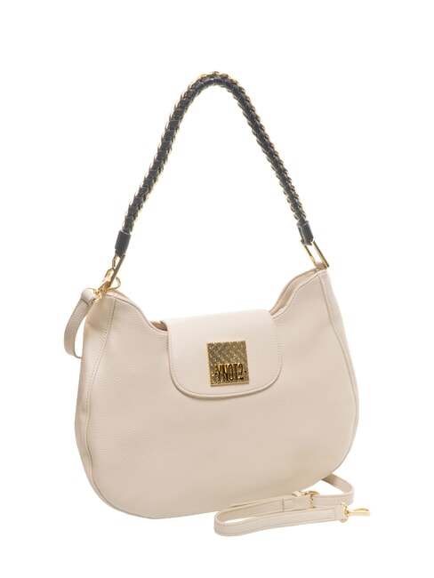 RACHEL Schultertasche mit &Uuml;berschlag und Schultergurt Creme - Damentaschen