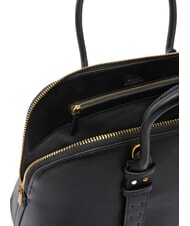 PINKO BOWLING Lederkuppeltasche mit Schulterriemen schwarze Limousine &ndash; mattes Gold - Damentaschen - 4