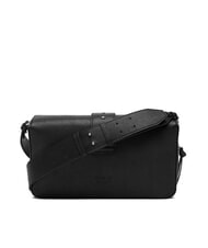 PINKO LOVE ONE Schultertasche aus Leder schwarze Limousine - mattsilber - Damentaschen - 4