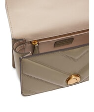 PINKO LOVE ONE MINI Schultertasche aus Leder Walnuss-Antikgold - Damentaschen - 4