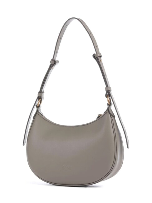 HALF MOON Umh&auml;ngetasche aus Leder Walnuss-Antikgold - Damentaschen