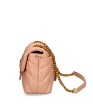 PINKO LOVE PUFF MINI Mini-Umh&auml;ngetasche aus Nappa Rosa Toast-Antikgold - Damentaschen - 3