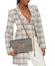 PINKO CLASSIC LOVE BAG Eine einfache Tasche Walnuss-Antikgold - Damentaschen - 5