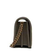 PINKO LOVE CLICK Mini-Tasche aus gestepptem Leder Walnuss-Antikgold - Damentaschen - 4