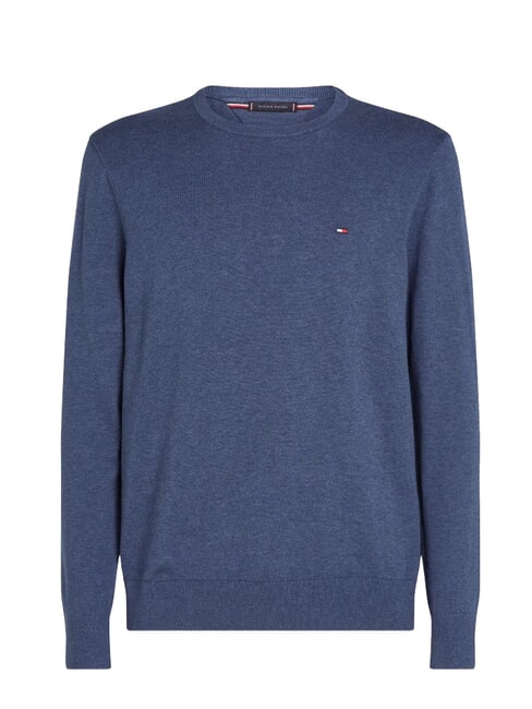 TH Pullover mit Mikrologo und Rundhalsausschnitt &Auml;g&auml;isches Meer Heidekraut - Herrenpullover