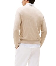 TOMMY HILFIGER TH Pullover aus Leinenmischgewebe mit Rundhalsausschnitt Afterglow / Pink Sand Logo - Herrenpullover - 2