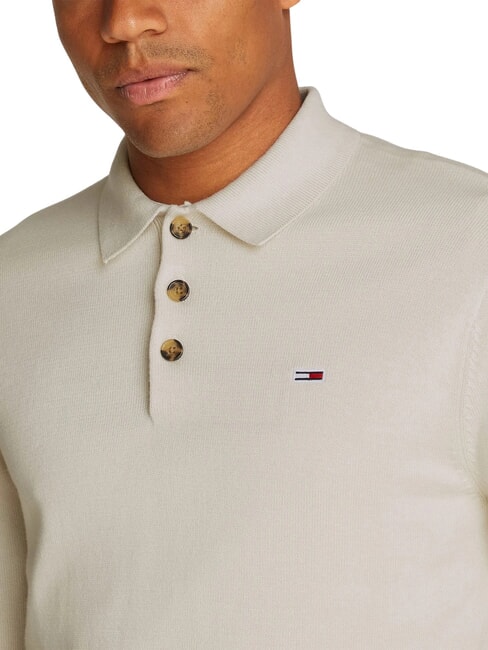 TH JEANS Pullover mit Kragen und Kn&ouml;pfen Zeitungspapier - Herrenpullover