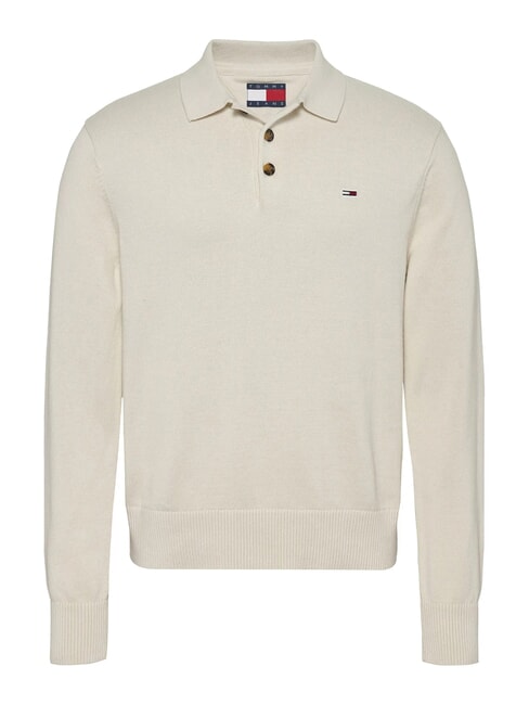 TH JEANS Pullover mit Kragen und Kn&ouml;pfen Zeitungspapier - Herrenpullover