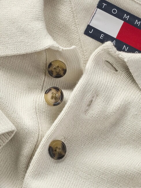 TH JEANS Pullover mit Kragen und Kn&ouml;pfen Zeitungspapier - Herrenpullover