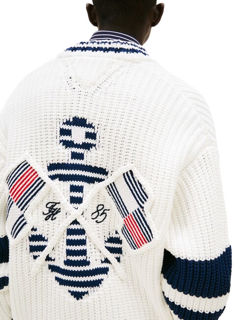 TH Strickjacke aus Baumwolle mit Kn&ouml;pfen ecru - Herrenpullover