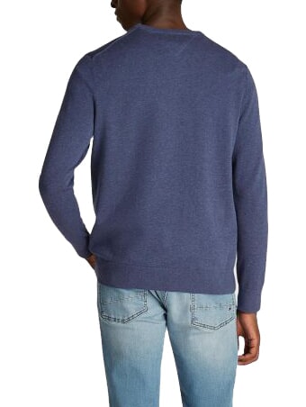 TH Pullover mit Mikrologo und Rundhalsausschnitt &Auml;g&auml;isches Meer Heidekraut - Herrenpullover