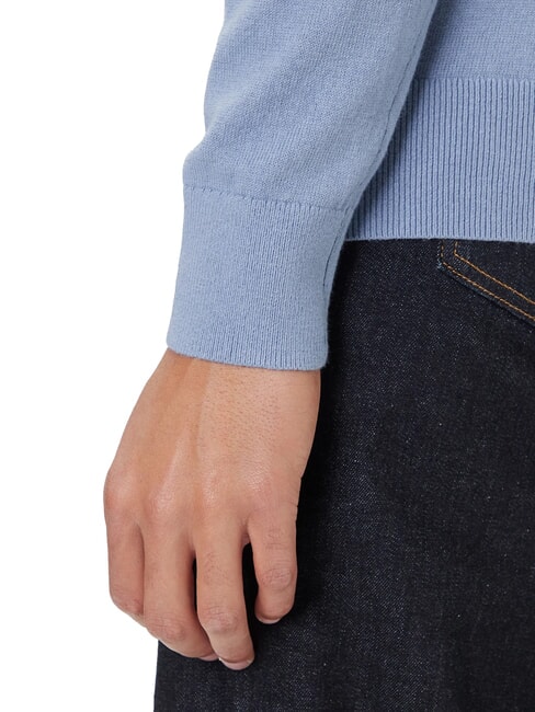 TH Pullover mit Mikrologo und Rundhalsausschnitt Gef&auml;&szlig; blaue Heide - Herrenpullover