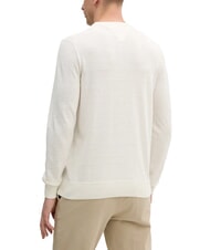 TOMMY HILFIGER TH Pullover aus Leinenmischgewebe mit Rundhalsausschnitt Elfenbeinbl&uuml;tenblatt - Herrenpullover - 2