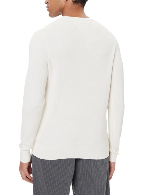 TH Wabenf&ouml;rmiger Rundhalspullover Elfenbeinbl&uuml;tenblatt - Herrenpullover