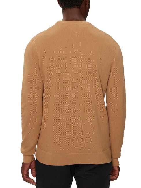 TH Wabenf&ouml;rmiger Rundhalspullover Safari-Leinwand - Herrenpullover