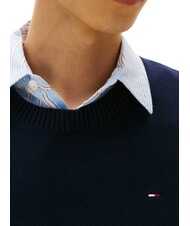 TOMMY HILFIGER TH JEANS Baumwollpullover mit Rundhalsausschnitt dunkle Nachtmarine - Herrenpullover - 3