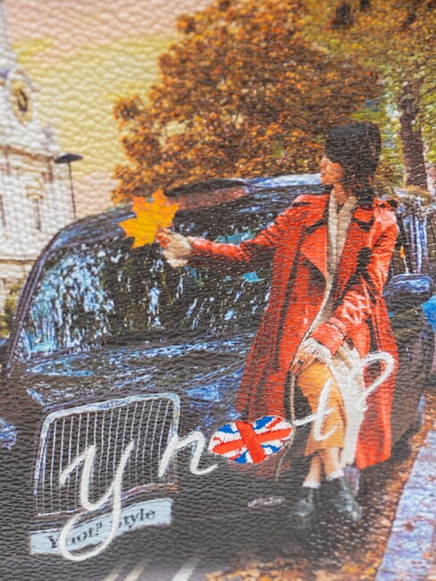 YESBAG Runder Rucksack mit zwei F&auml;chern London-Tourist - Damentaschen