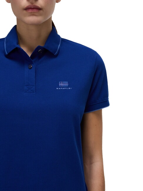 E-NINA Kurzarm-Poloshirt Glockensternblau - Damen-Polo-Shirts/Damen-Polo-Shirt/Damenpoloshirt/Damenpoloshirts