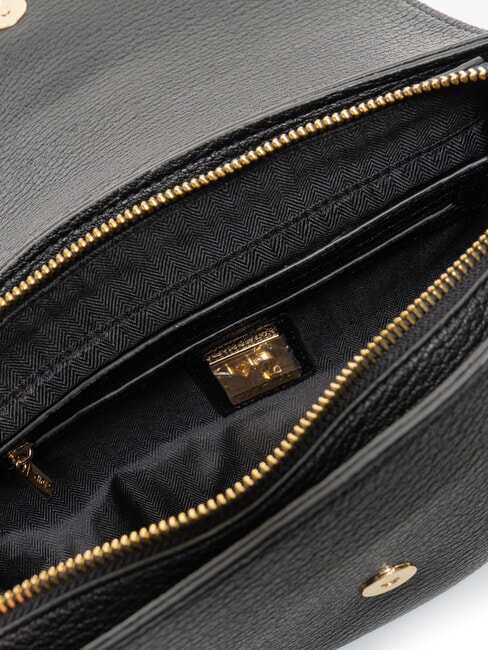 ROCKER Schultertasche mit Schnalle SCHWARZ - Damentaschen