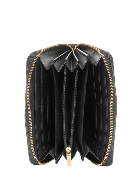 LOVERS Gro&szlig;e Geldb&ouml;rse mit Rei&szlig;verschluss SCHWARZ - Brieftaschen Damen