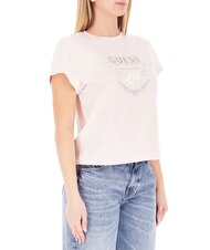 GUESS STARS T-Shirt mit Aufdruck und Nieten Zartrosa - T-Shirts und Tops f&uuml;r Damen - 3