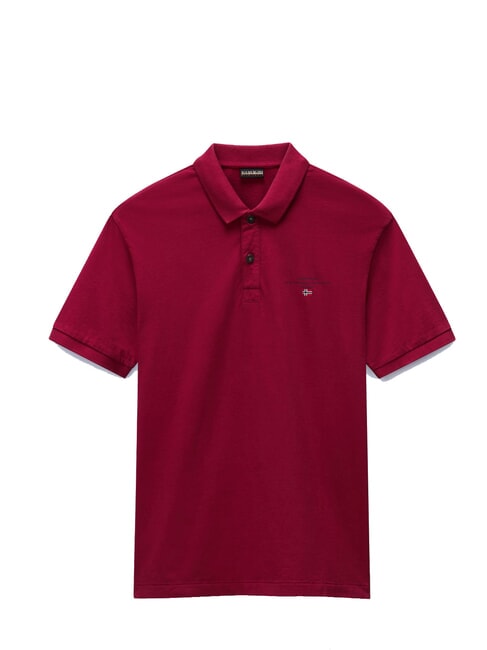 ELBAS JERSEY Mikrologe-Poloshirt aus Baumwolle Tibetisches Rot - Herren-Polo-Shirts/Herren-Polo-Shirt/Herrenpoloshirt/Herrenpoloshirts