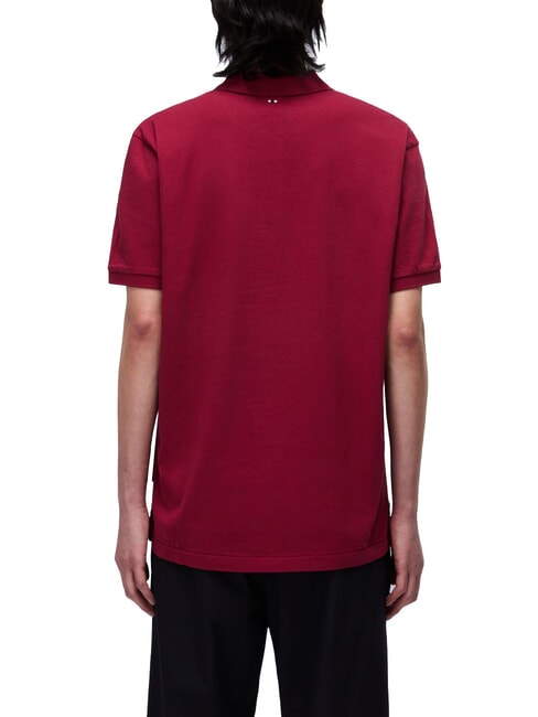ELBAS JERSEY Mikrologe-Poloshirt aus Baumwolle Tibetisches Rot - Herren-Polo-Shirts/Herren-Polo-Shirt/Herrenpoloshirt/Herrenpoloshirts