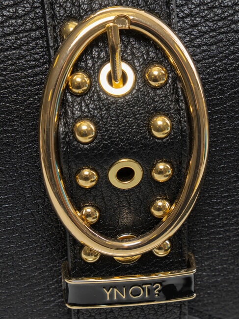 ROCKER Schultertasche mit Nieten SCHWARZ - Damentaschen