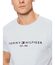 TOMMY HILFIGER TH Kurz&auml;rmeliges T-Shirt mit Logodruck luftiges Blau - Herren-T-Shirts - 3