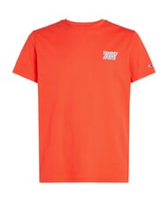 TOMMY HILFIGER TH JEANS Kurzarm-T-Shirt helles Zinnoberrot - Herren-T-Shirts - 4