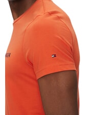 TOMMY HILFIGER TH Kurz&auml;rmeliges T-Shirt mit Logodruck leuchtendes Orange - Herren-T-Shirts - 4