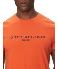 TOMMY HILFIGER TH Kurz&auml;rmeliges T-Shirt mit Logodruck leuchtendes Orange - Herren-T-Shirts - 3