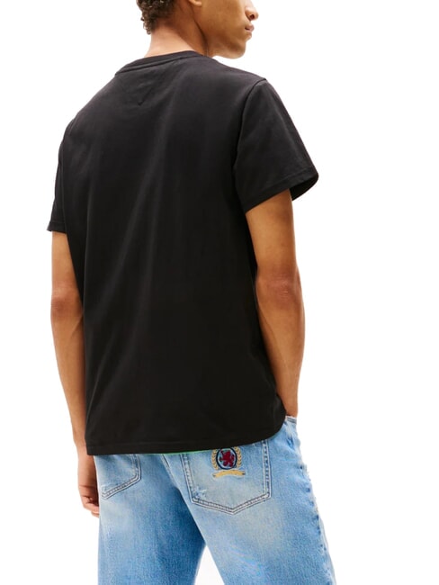 TH JEANS Kurz&auml;rmeliges T-Shirt mit Logodruck Schwarz - Herren-T-Shirts