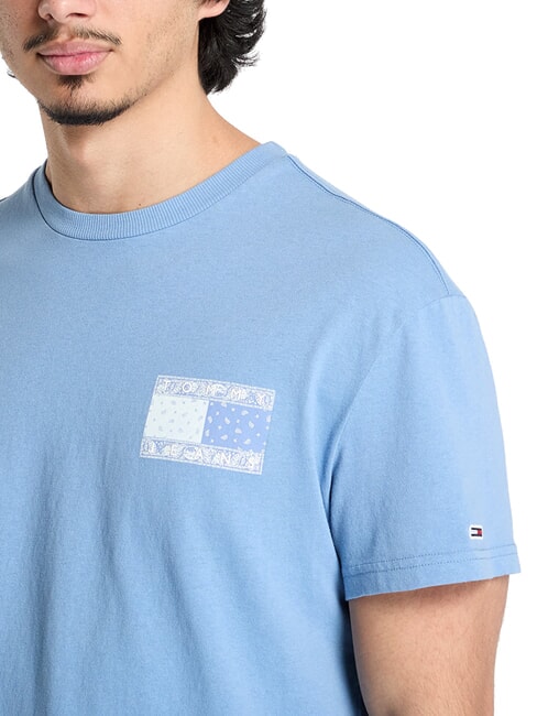 TH JEANS T-Shirt mit Paisley-Flaggenmuster Colorado-Blau - Herren-T-Shirts